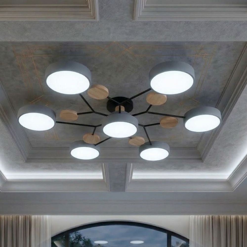 Elegante, moderne Deckenlampe mit handgefertigten Details
