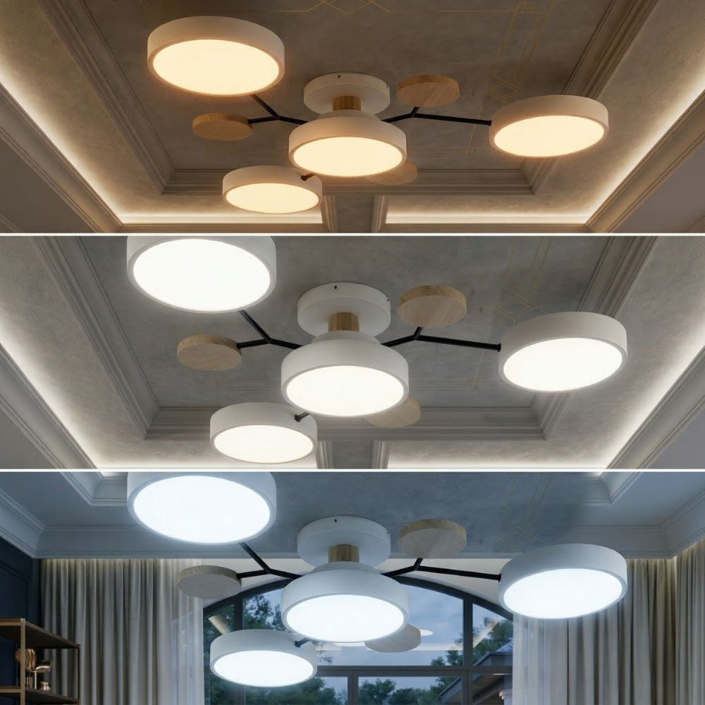 Elegante, moderne Deckenlampe mit handgefertigten Details