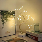 Dekorativer warmweißer Baumleuchteffekt – 108 glänzende Tropfen/36 schimmernde Perlen