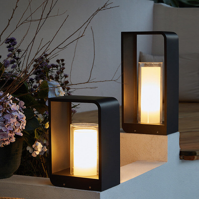 Lámpara de jardín cuadrada LED para exteriores con iluminación impermeable