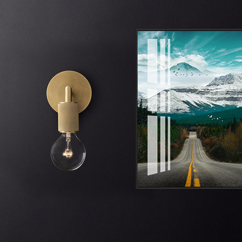 Lampa ścienna mosiężna metalowa z dwiema żarówkami