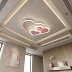 Modern heart-shaped LED ceiling lamp for ambient interior lighting