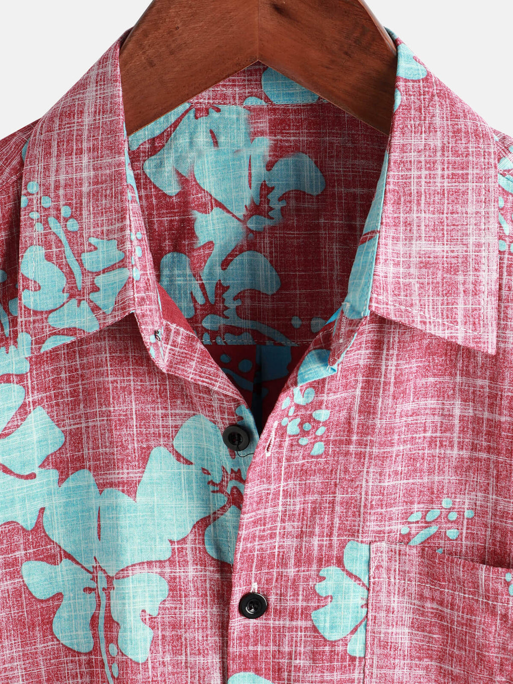 Camicia Estiva da Uomo in Stile Hawaiano con Motivo Floreale e Maniche Corte