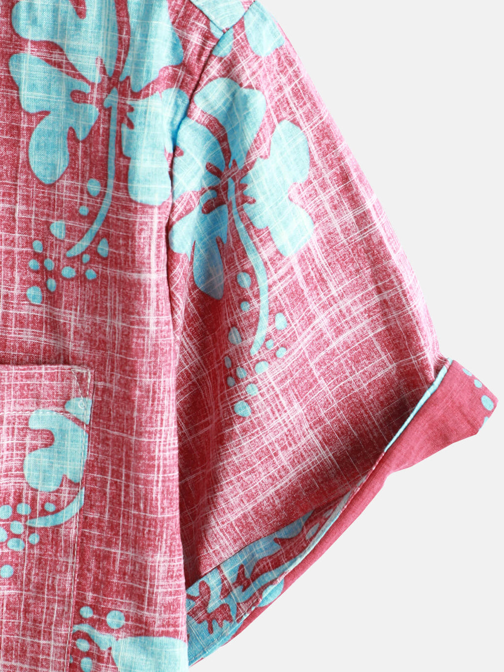 Camicia Estiva da Uomo in Stile Hawaiano con Motivo Floreale e Maniche Corte