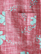 Camicia Estiva da Uomo in Stile Hawaiano con Motivo Floreale e Maniche Corte