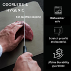 Safe Durable Non-Porous Titanium Cutting Board for Kitchen Use