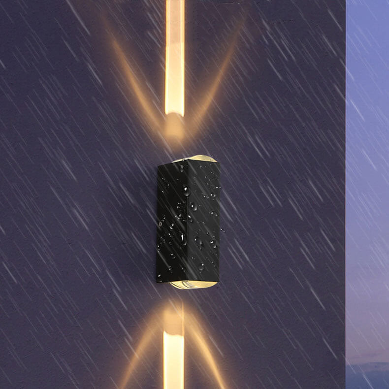 Elegante wasserdichte LED-Wandleuchte für den Außenbereich – modernes rechteckiges Design