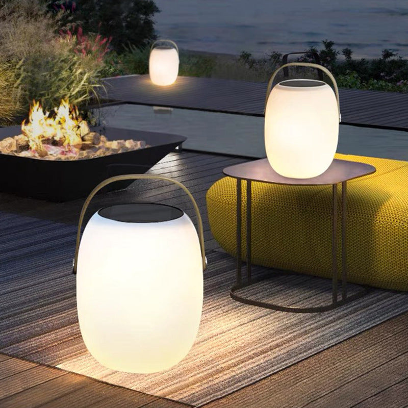 Solarny przenośny kosz LED lampa Wodoodporne oświetlenie zewnętrzne