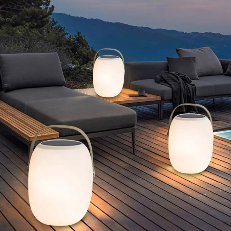 Solarny przenośny kosz LED lampa Wodoodporne oświetlenie zewnętrzne