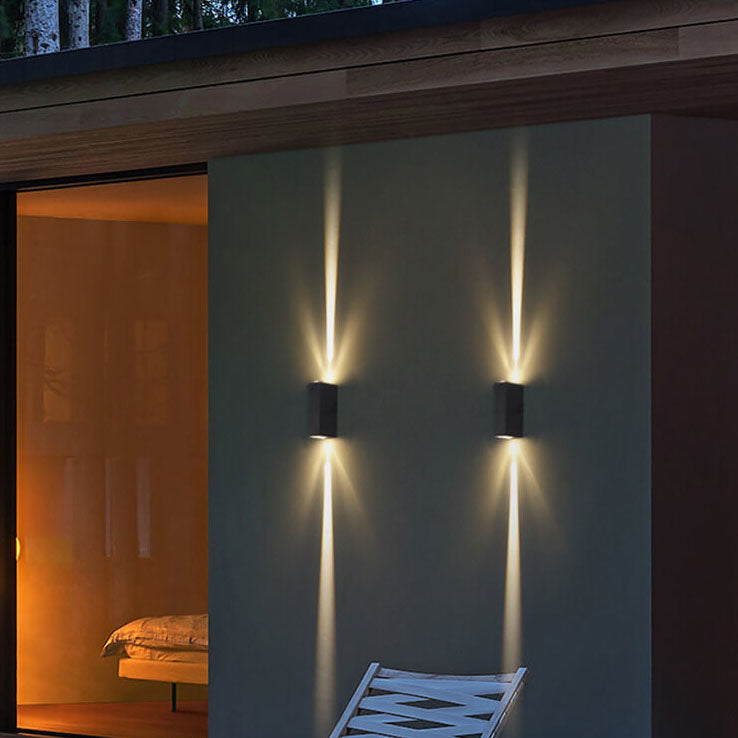 Lampada da parete LED illuminazione esterna impermeabile moderna rettangolare