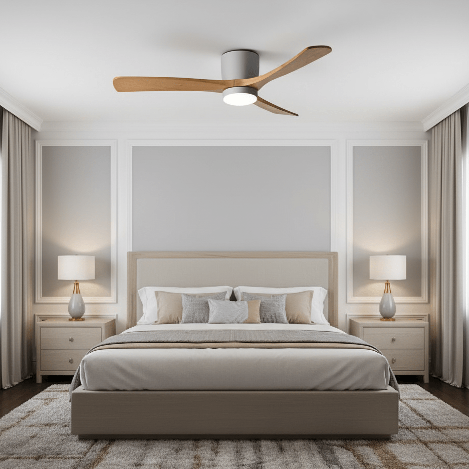 Lampa sufitowa w stylu nordyckim z wentylatorem Lampa sufitowa LED z pilotem