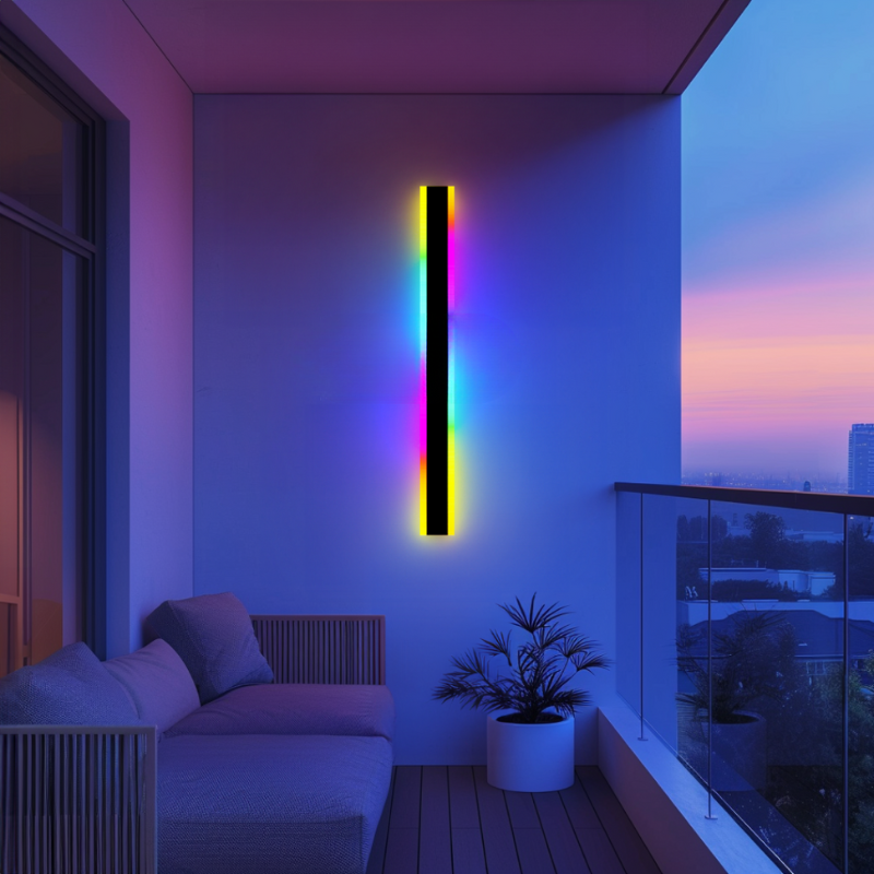 Schlanke wasserdichte LED-Außenwandleuchte RGB