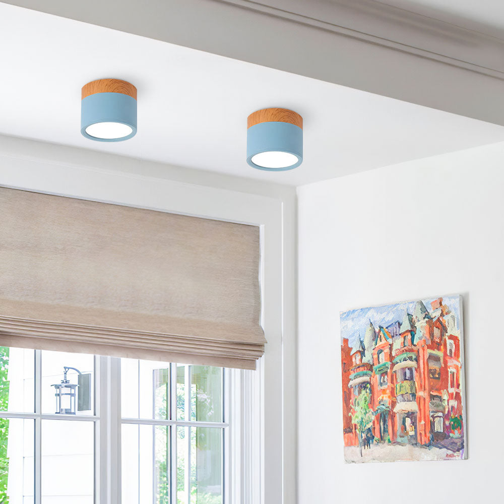 Nowoczesna lampa sufitowa LED cylindryczna typu plafon
