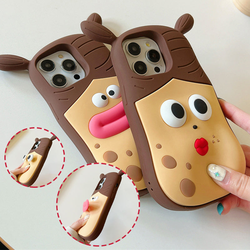 Stilvolle Handyhülle mit lustigem 3D-Cartoon-Motiv