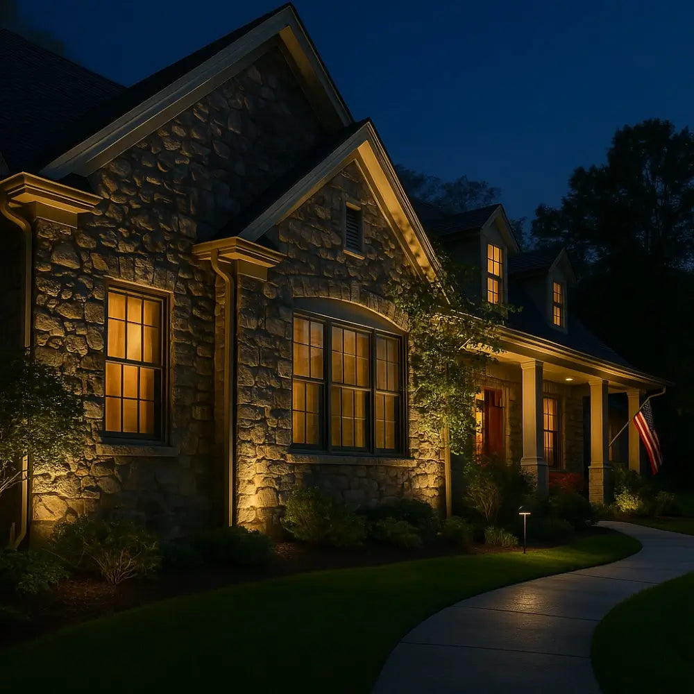 Versatile solar-powered garden spotlight with 9 static and dynamic colors