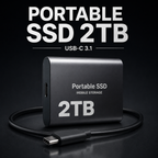 Przenośny Dysk SSD 2TB USB-C – Zewnętrzna Pamięć do Laptopa, PC i Telefonu