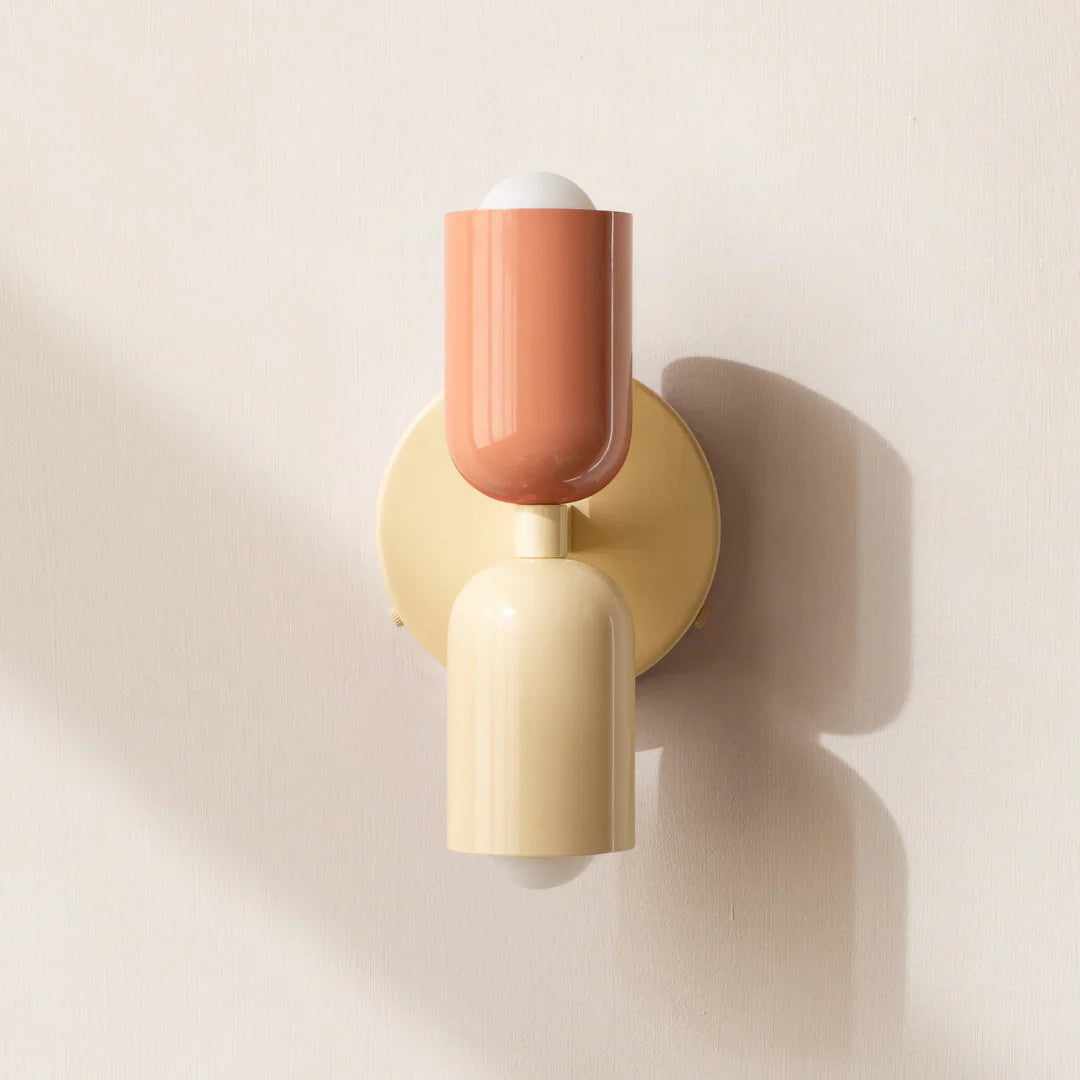 Elegante lampada da parete LED scandinava a doppia faccia