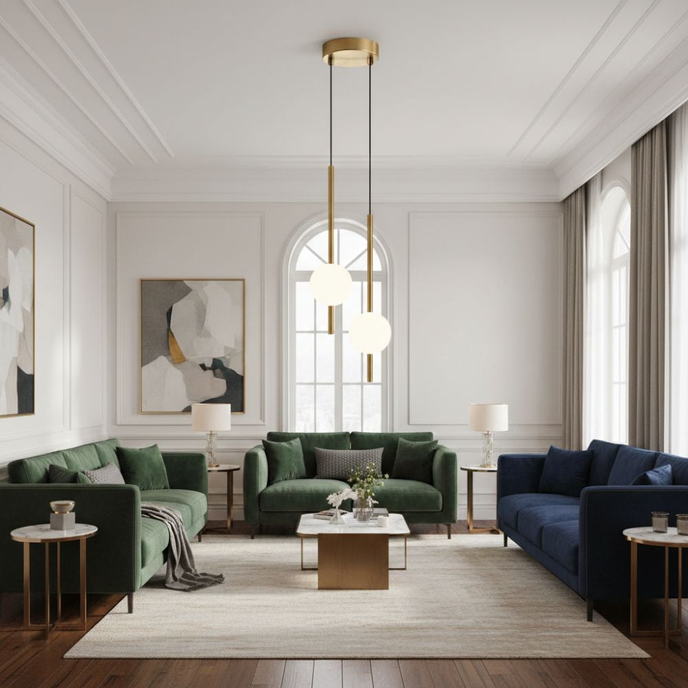 Minimalist Scandinavian-style LED ceiling pendant lamp with adjustable length