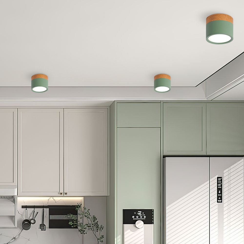 Nowoczesna lampa sufitowa LED cylindryczna typu plafon
