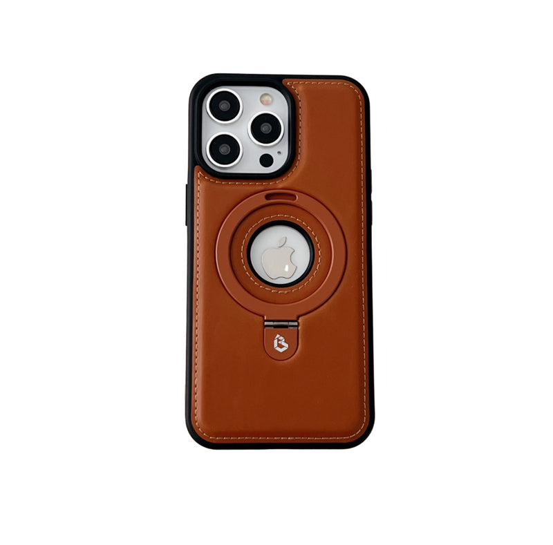 Étui de téléphone en cuir avec support - Étui de protection fin