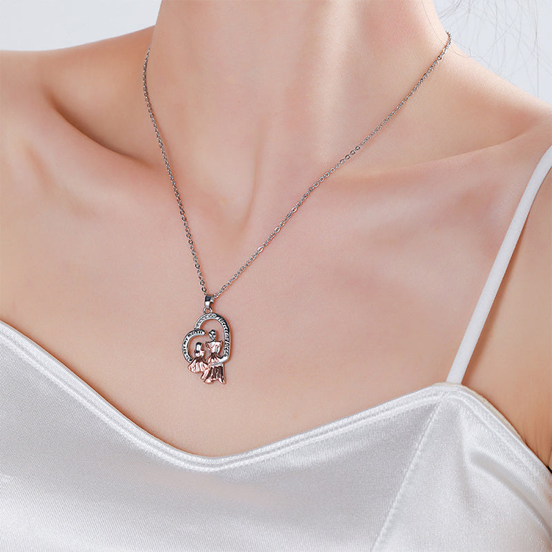 Collana senza tempo mamma e figlia a forma di cuore regalo per la Festa della Mamma