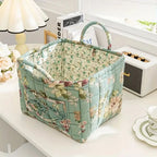 Storage basket with floral print