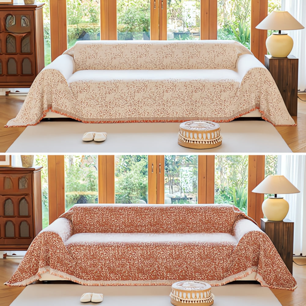 Copriletto reversibile in stile bohemien elegante per interni moderni e rustici