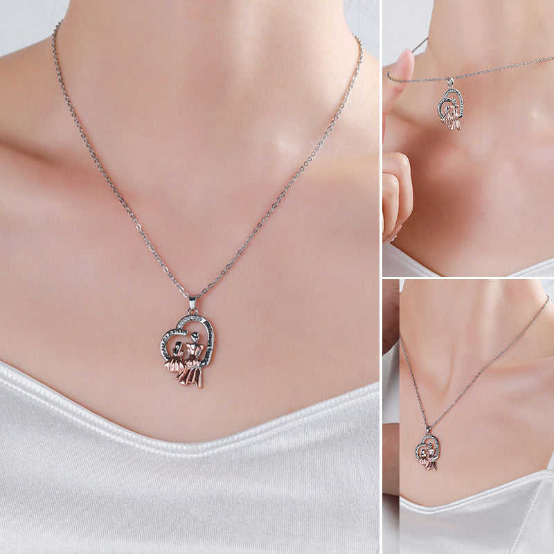 Collana senza tempo mamma e figlia a forma di cuore regalo per la Festa della Mamma