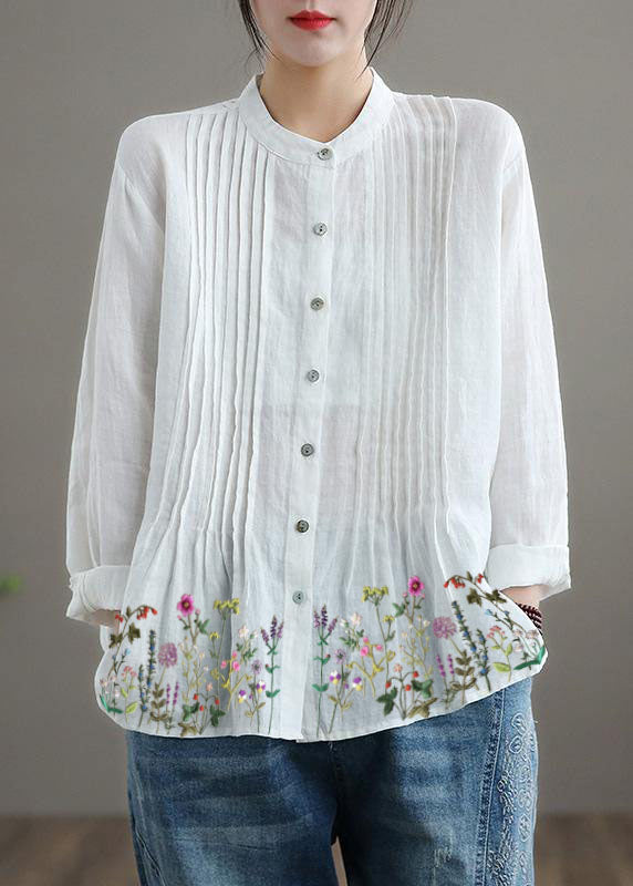 Top casual blanco para mujer, blusa tipo túnica de corte holgado