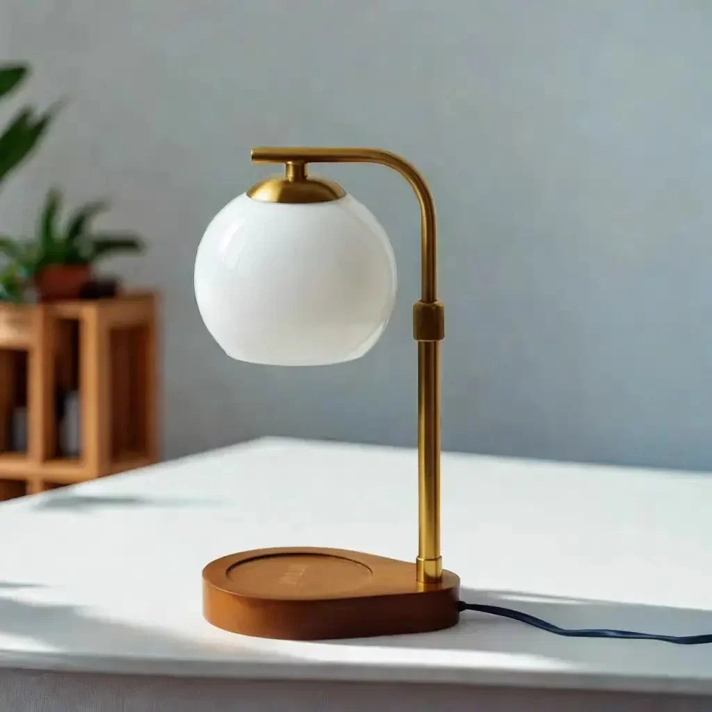 Lampe de table moderne avec chauffage de bougie lumière d'ambiance douce