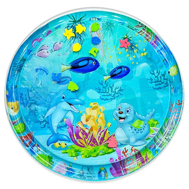 Tapis d'eau gonflable interactif et coloré pour bébés, temps sur le ventre