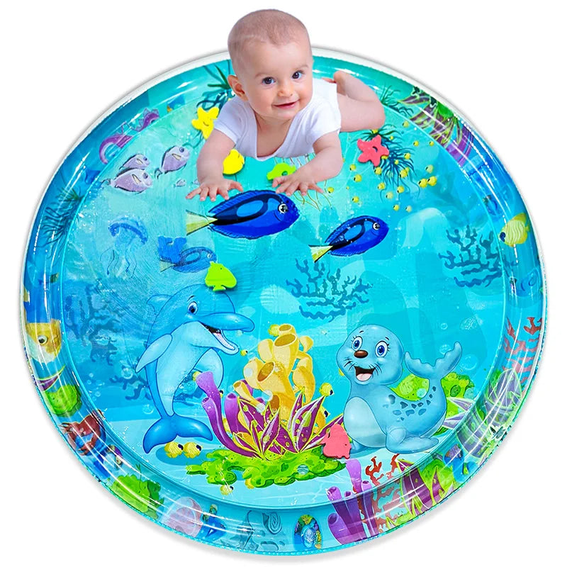 Tapis d'eau gonflable interactif et coloré pour bébés, temps sur le ventre
