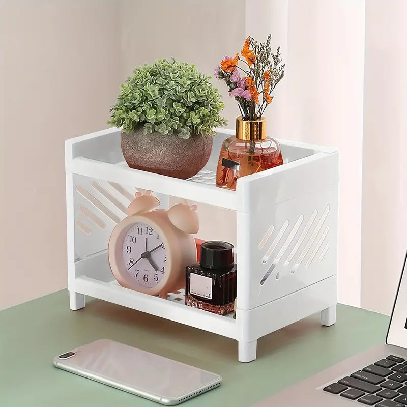 Rectangular Two-Level Countertop Organizer