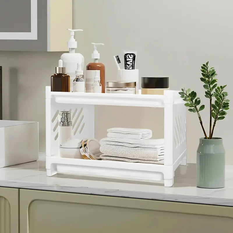 Rectangular Two-Level Countertop Organizer