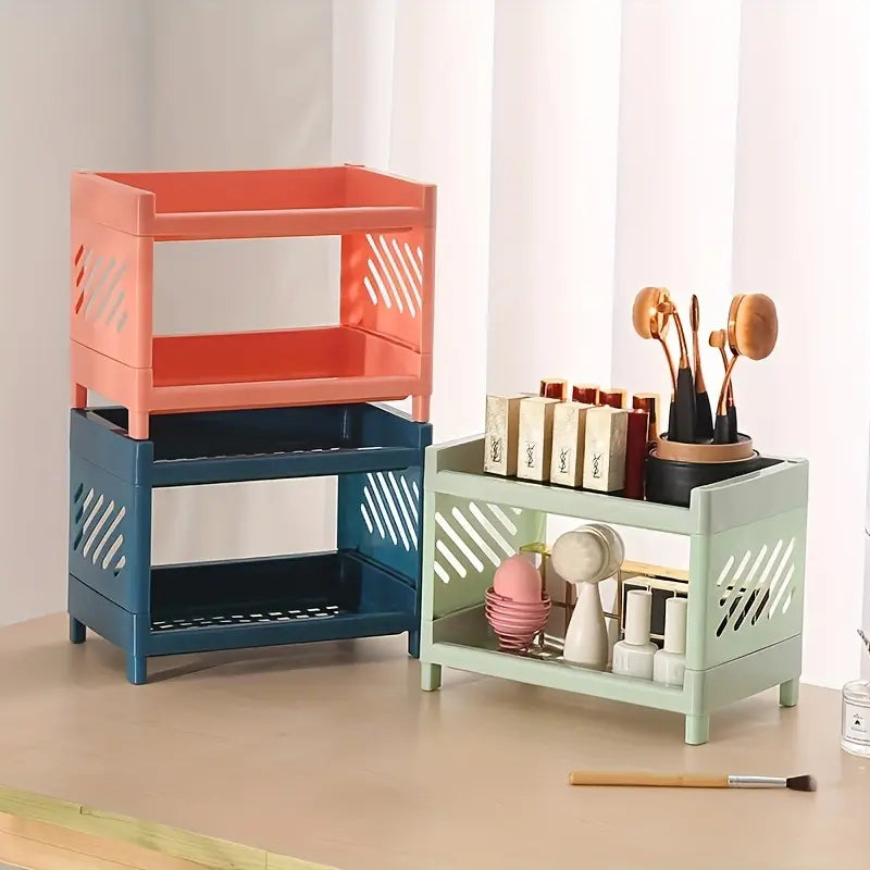 Rectangular Two-Level Countertop Organizer