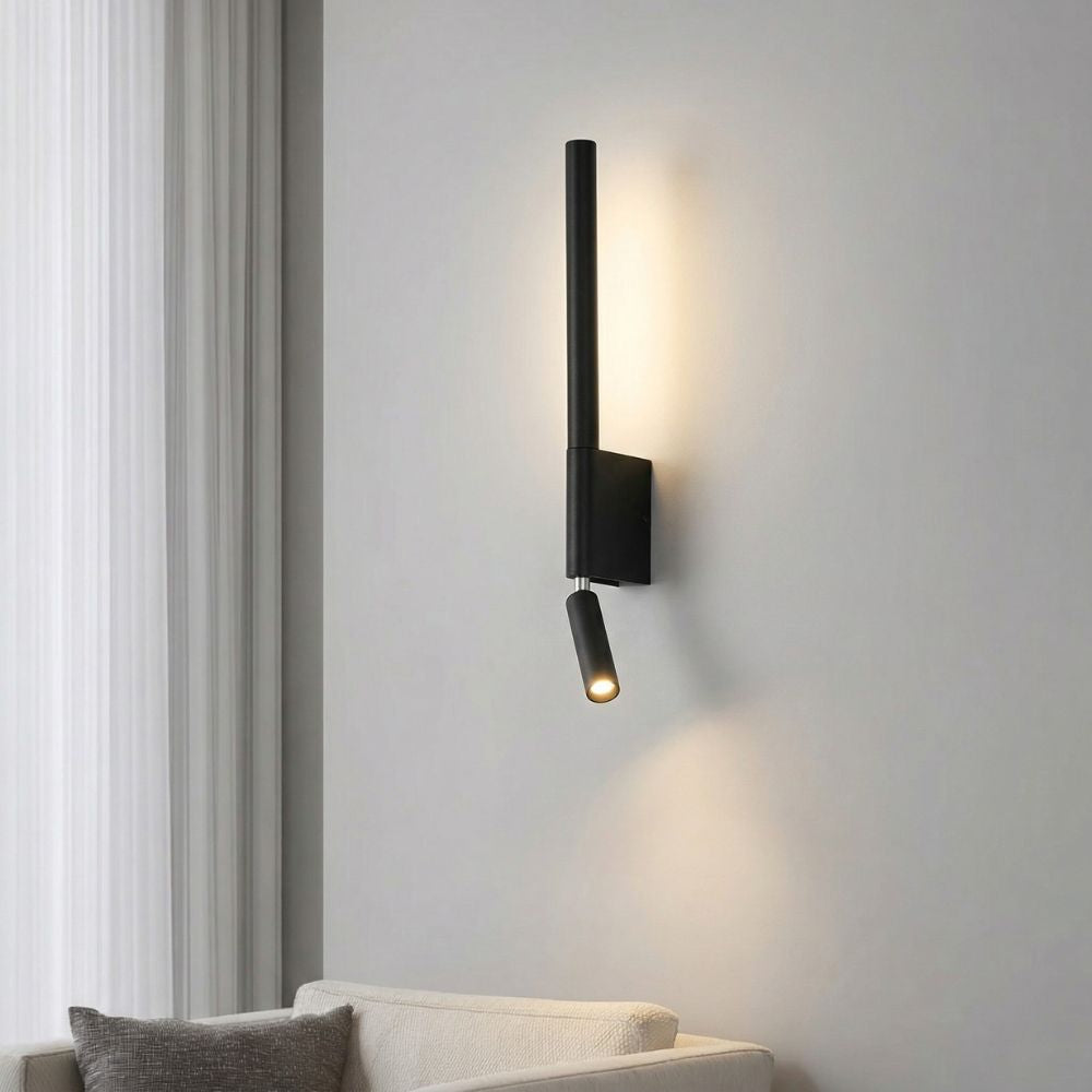 Applique LED con effetto doppio flusso luminoso per ambienti abitativi