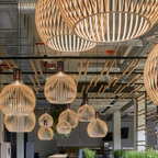 Elegancka Lampa Wisząca z Bambusa