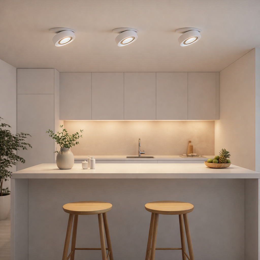 Lampada da soffitto LED incassata rotante 360°