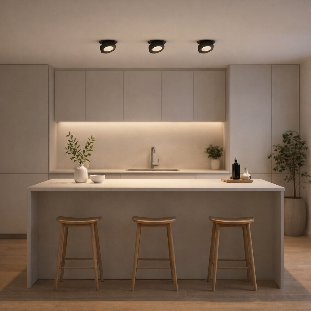 Lampada da soffitto LED incassata rotante 360°