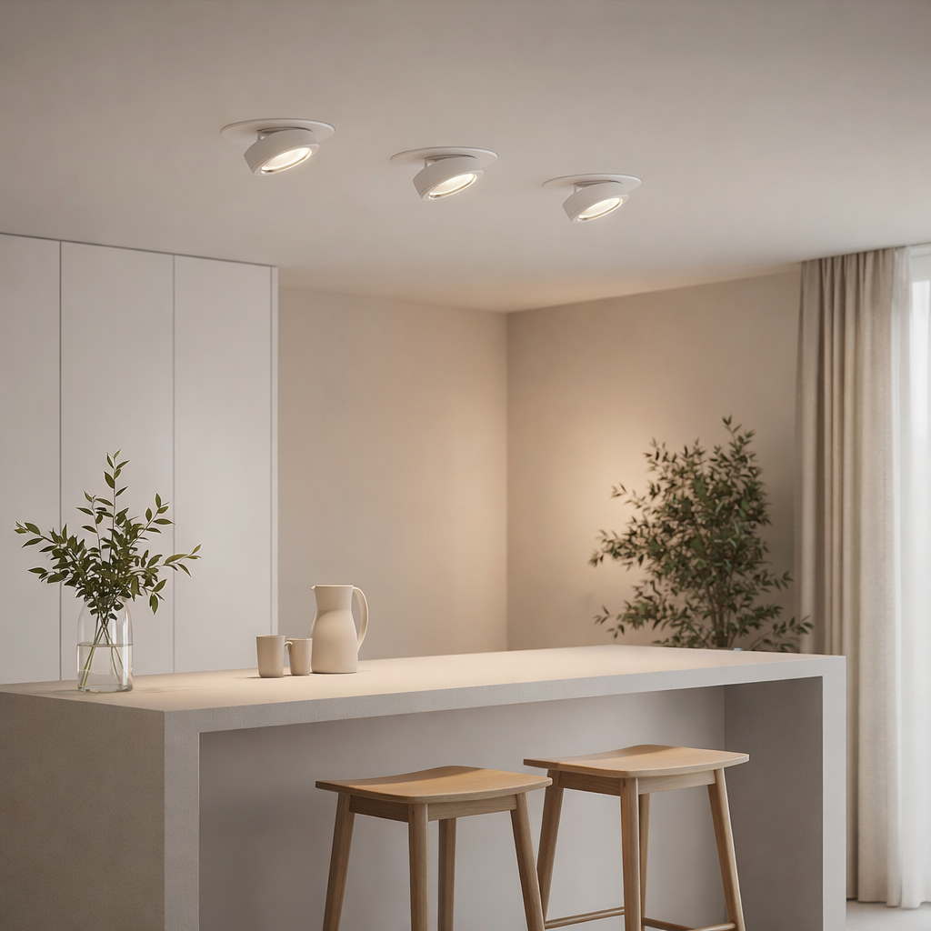 Lampada da soffitto LED incassata rotante 360°