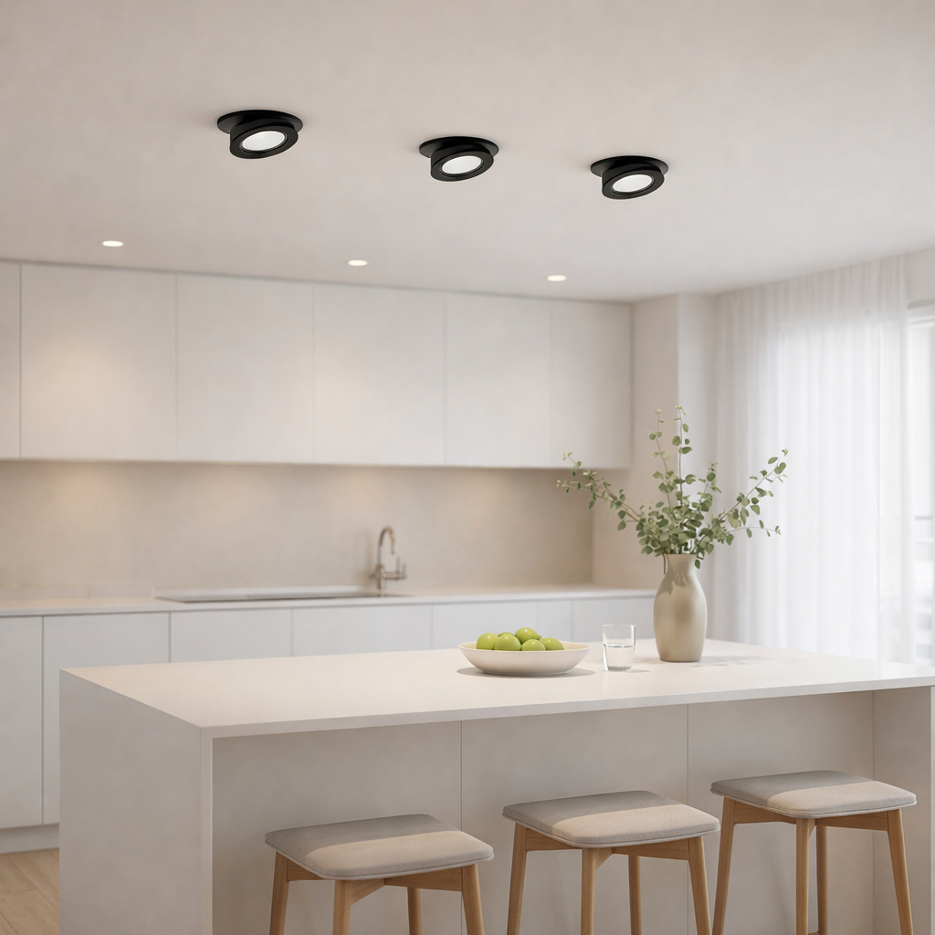 Lampada da soffitto LED incassata rotante 360°