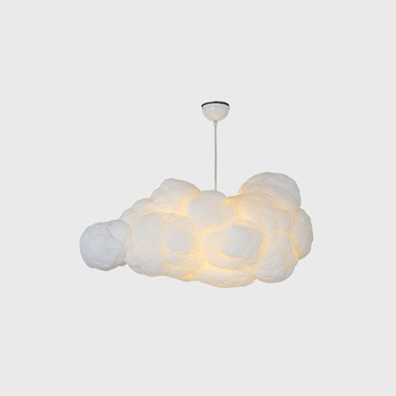 Stylish cloud-shaped ceiling lamp with two white lampshades