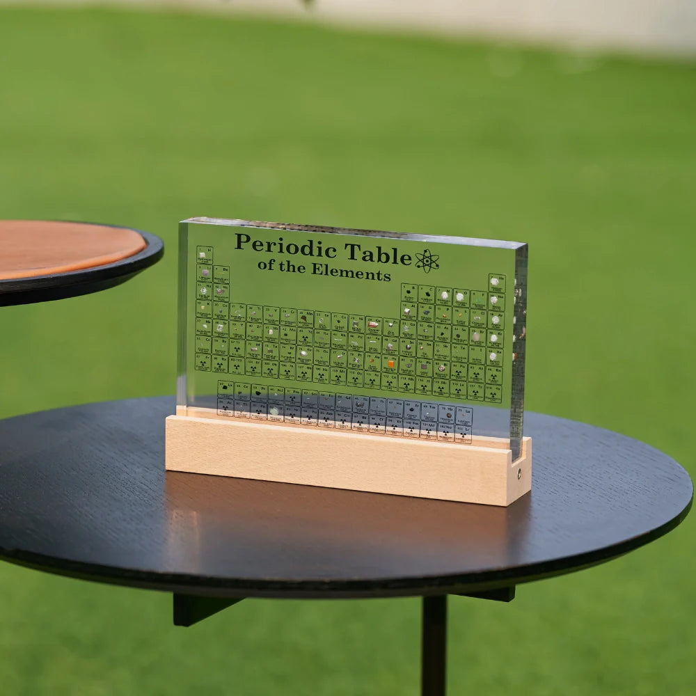 Decorative lamp – periodic table with real elements