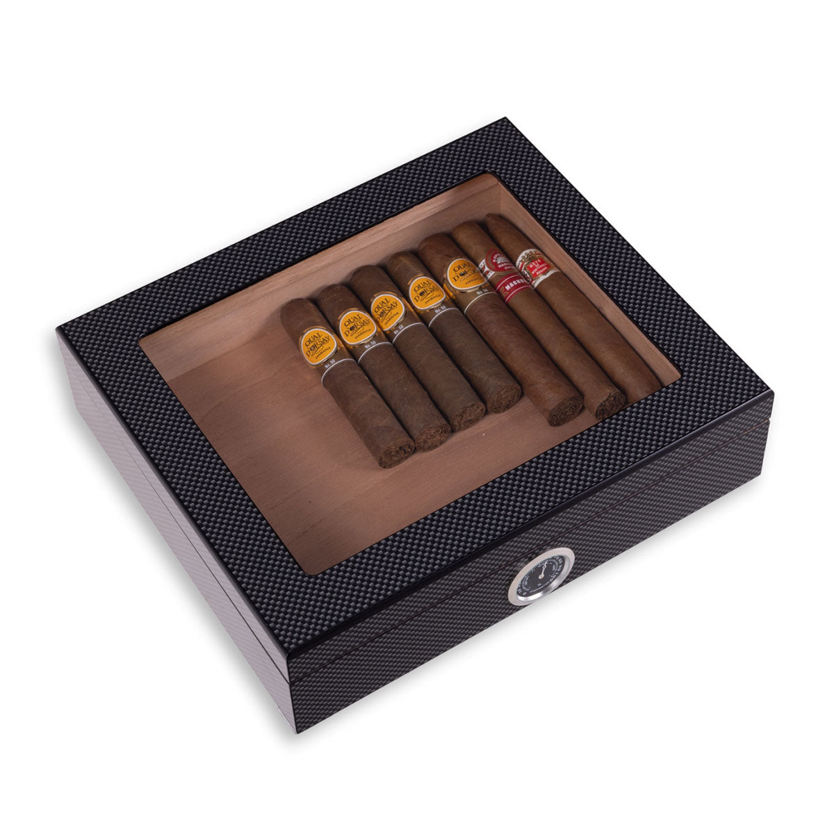 Humidor do Przechowywania Cygar z Higrometrem i Szybą