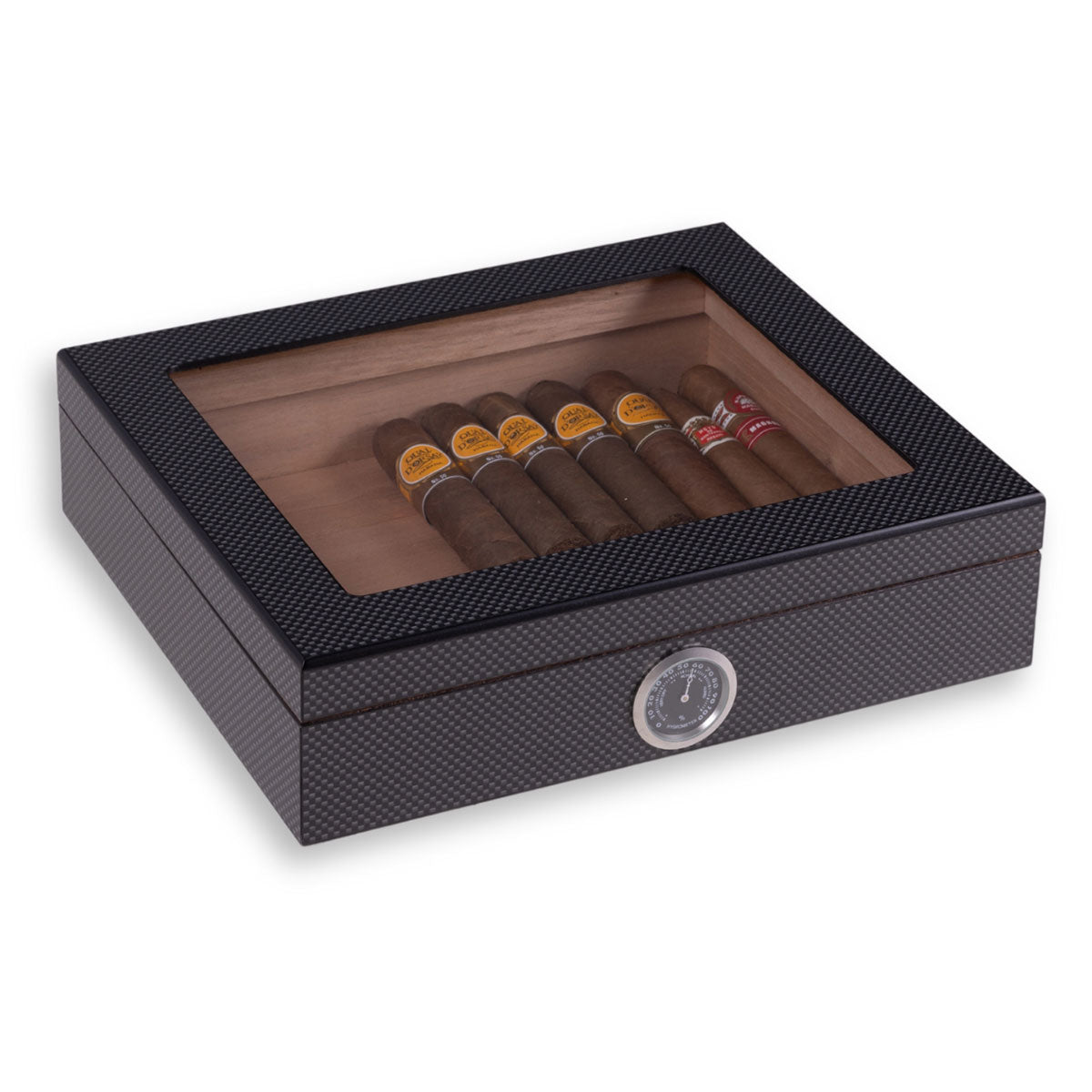 Humidor do Przechowywania Cygar z Higrometrem i Szybą