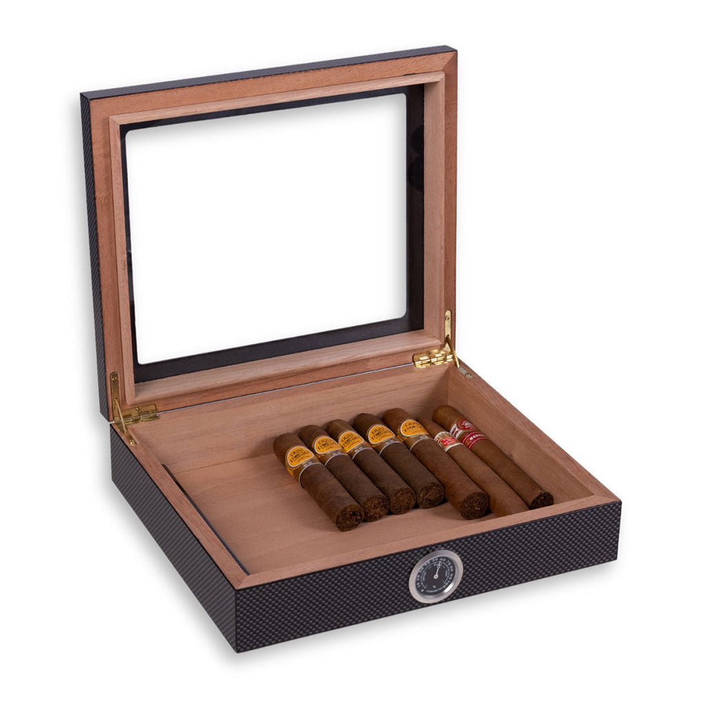 Humidor do Przechowywania Cygar z Higrometrem i Szybą