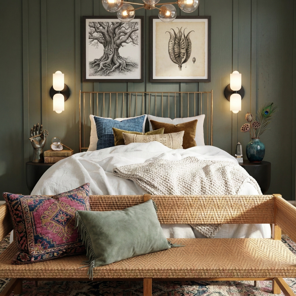 Modern LED wall lamp for interiors, lighting both up and down