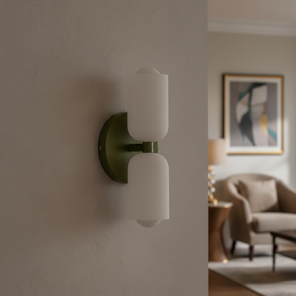 Modern LED wall lamp for interiors, lighting both up and down