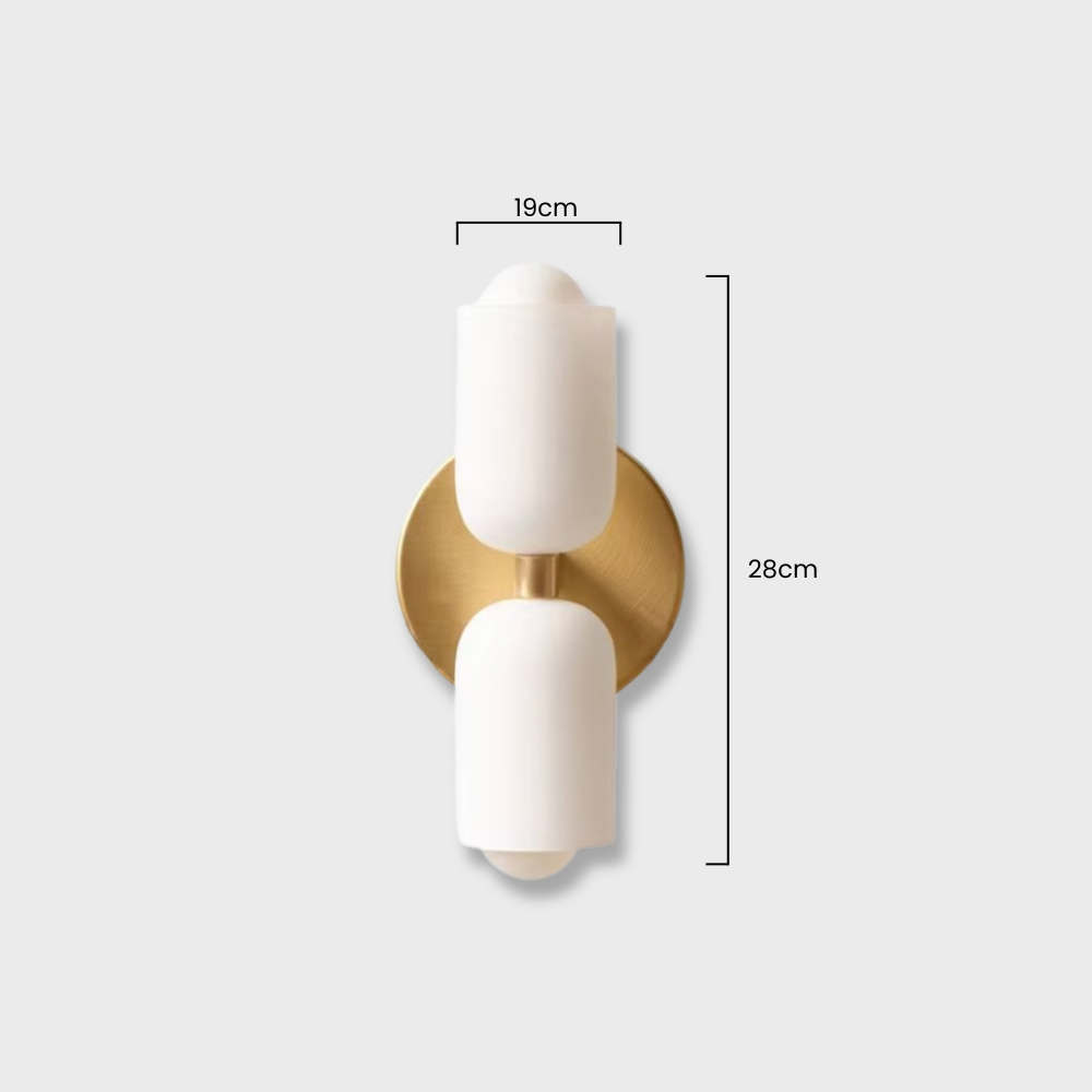 Modern LED wall lamp for interiors, lighting both up and down