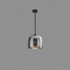 Nowoczesna nordycka lampa sufitowa wisząca czarne szkło styl